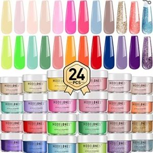 24 Pcs Acrylic Powder, Spring Summer Nail Powder